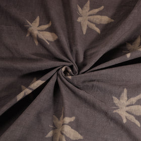 Grey - Pure Handwoven Merino Wool Fabric in Akola Block Prints 06