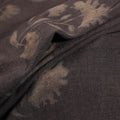 Black - Pure Handwoven Merino Wool Fabric in Akola Block Prints 04