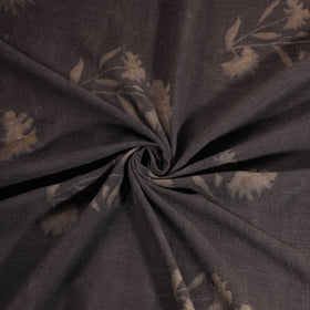Black - Pure Handwoven Merino Wool Fabric in Akola Block Prints 04