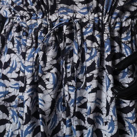 Blue - Hand Block Batik Print Cotton Kaftan (Short) 42