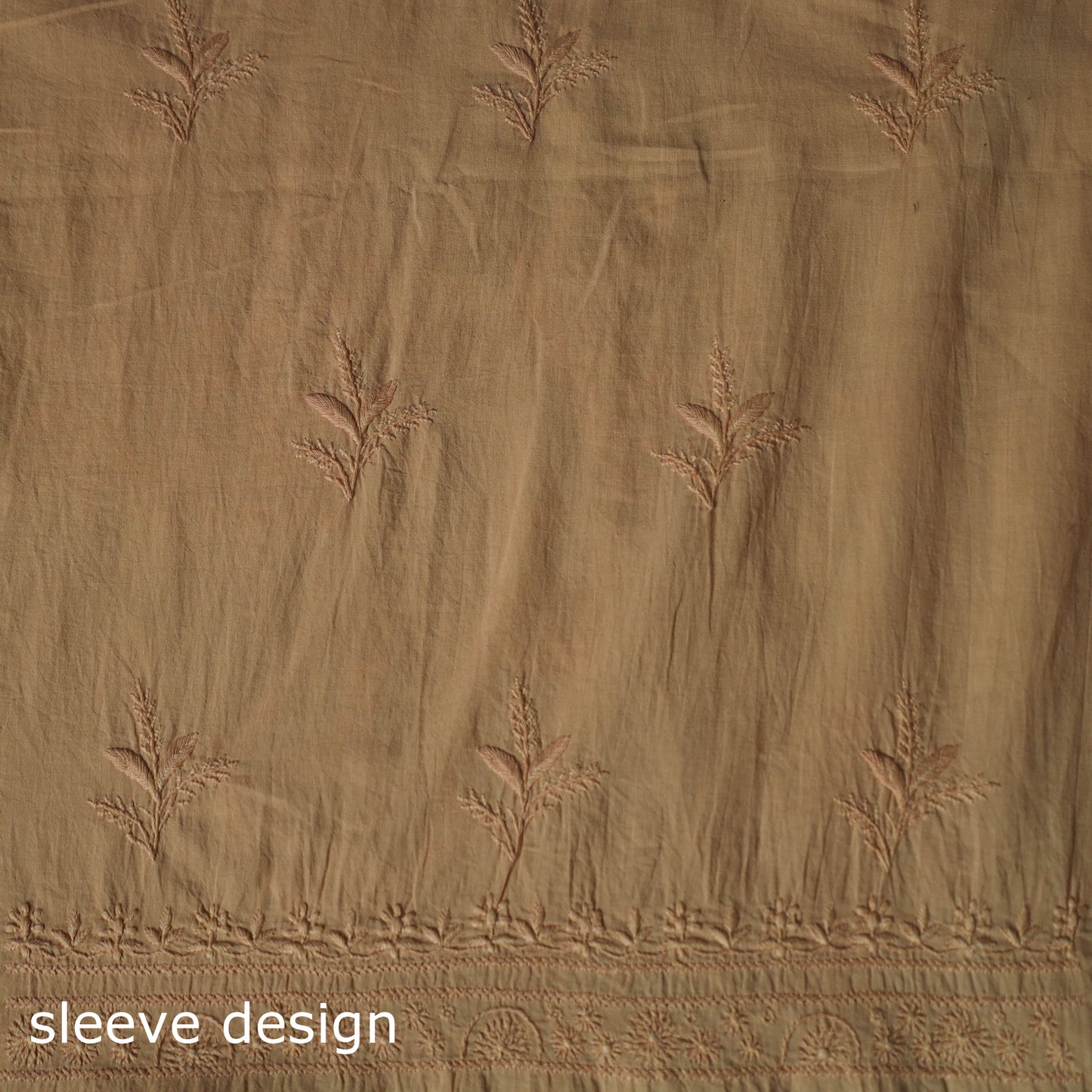 Hand Embroidered Mul Cotton Chikankari Unstitched Kurta Material (2.8M) 03