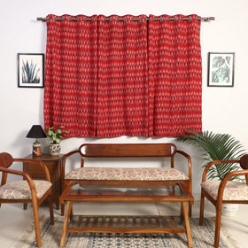 Buy Cotton Window Red Pochampally Ikat Curtain 