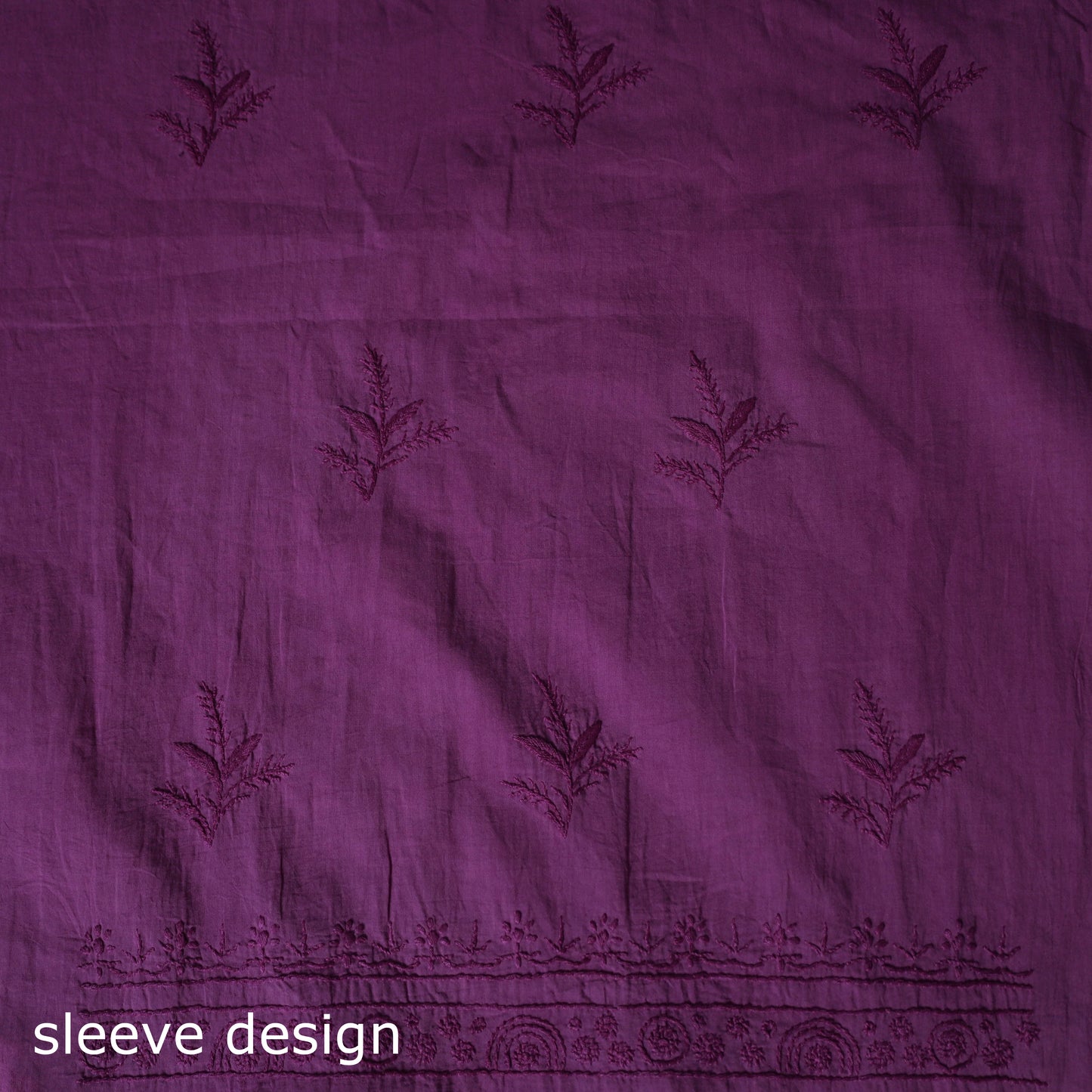Hand Embroidered Mul Cotton Chikankari Unstitched Kurta Material (2.8M) 01
