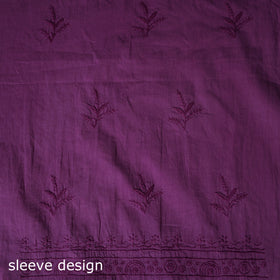 Hand Embroidered Mul Cotton Chikankari Unstitched Kurta Material (2.8M) 01