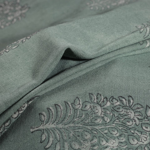 Pure Handwoven Merino Wool Fabric in Akola Block Prints 02