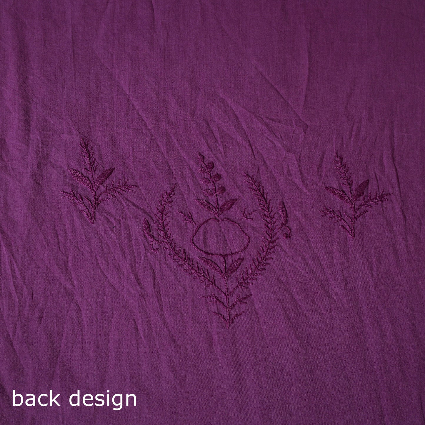 Hand Embroidered Mul Cotton Chikankari Unstitched Kurta Material (2.8M) 01