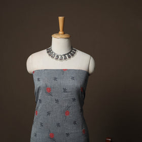 Jacquard Woven Pure Cotton 3pc Unstitched Dress Material Suit Set 44