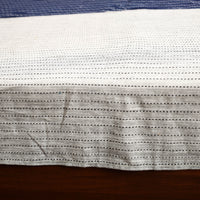 White - Jacquard Patchwork Cotton Double Bed Cover with Pillow Covers (108 x 83 in) 20