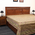 Block Print Cotton Double Pedana Kalamkari Bed Sheet