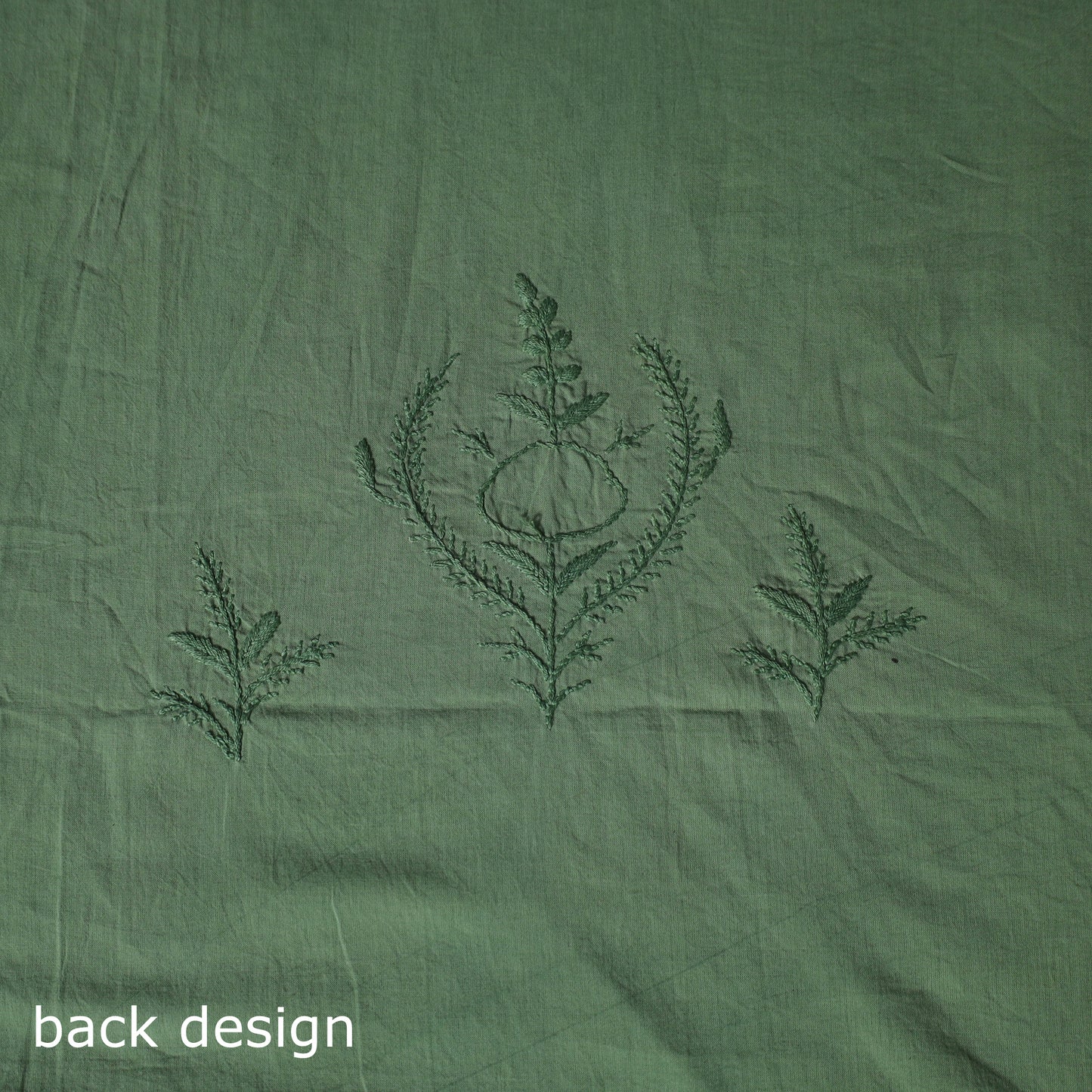 Hand Embroidered Mul Cotton Chikankari Unstitched Kurta Material (2.8M) 02