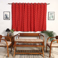 Buy Cotton Window Red Pochampally Ikat Curtain 