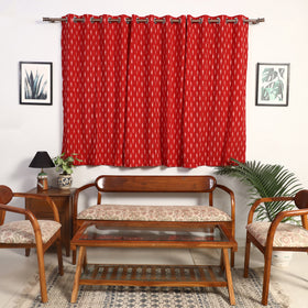 Buy Cotton Window Red Pochampally Ikat Curtain 
