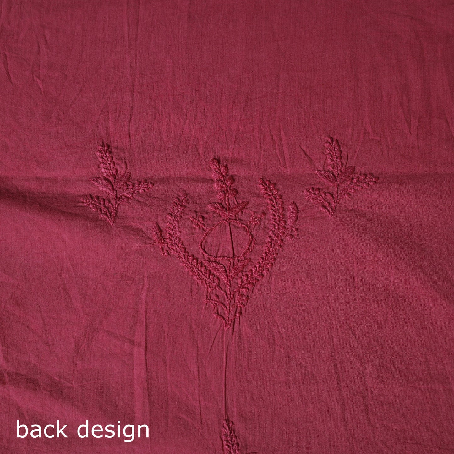 Hand Embroidered Mul Cotton Chikankari Unstitched Kurta Material (2.8M) 04