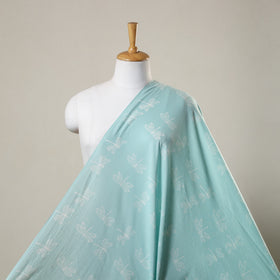 Blue Block Print Cotton Sanganeri Fabric