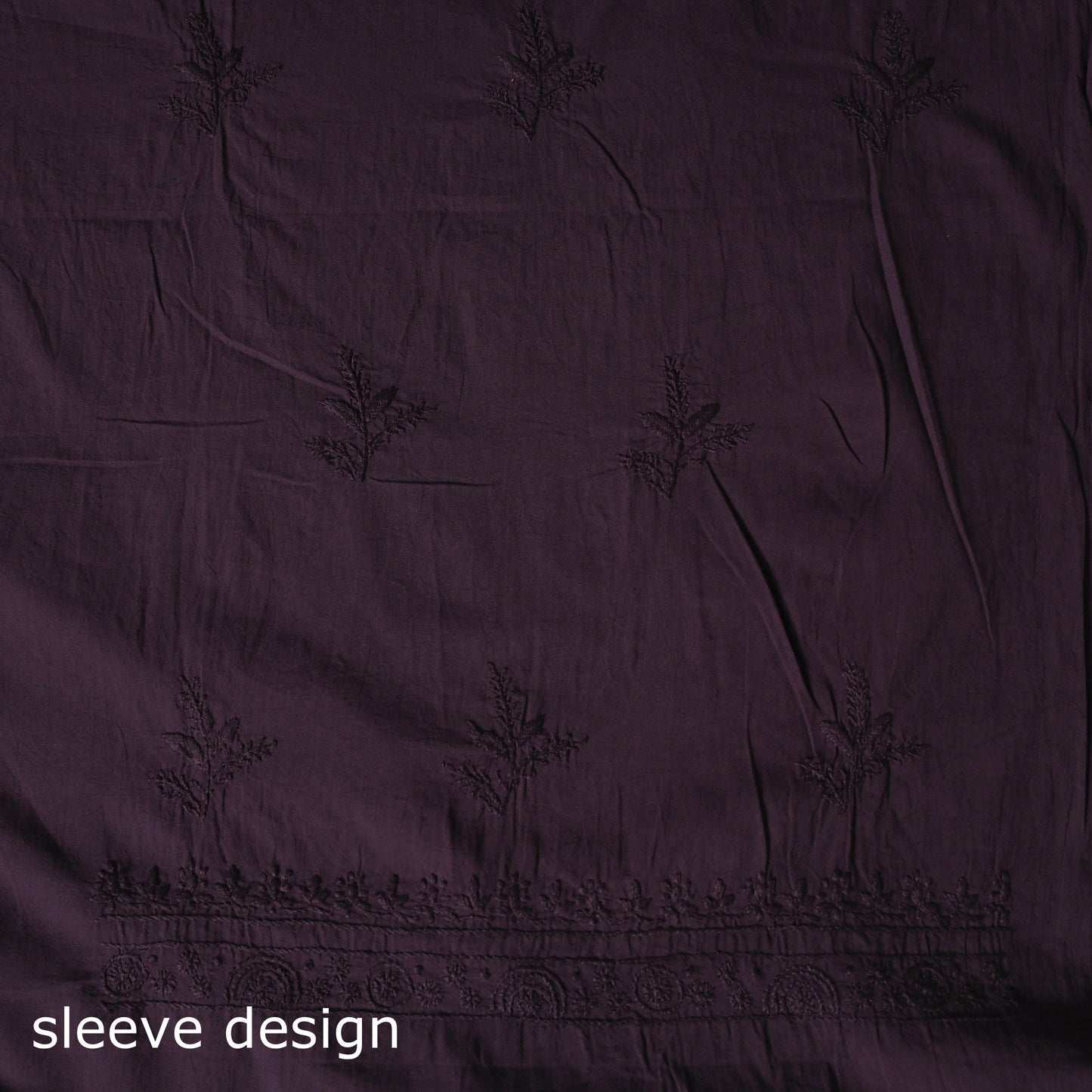 Hand Embroidered Mul Cotton Chikankari Unstitched Kurta Material (2.7M) 05