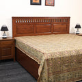 Block Print Cotton Double Pedana Kalamkari Bed Sheet