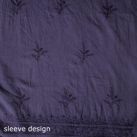 Hand Embroidered Mul Cotton Chikankari Unstitched Kurta Material (2.75M) 06
