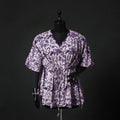 Purple - Hand Block Batik Print Cotton Kaftan (Short) 49