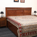 Buy Pedana Kalamkari Block Printed Cotton Double Bed Cover (111 x 91 in) 21 Online at iTokri.com