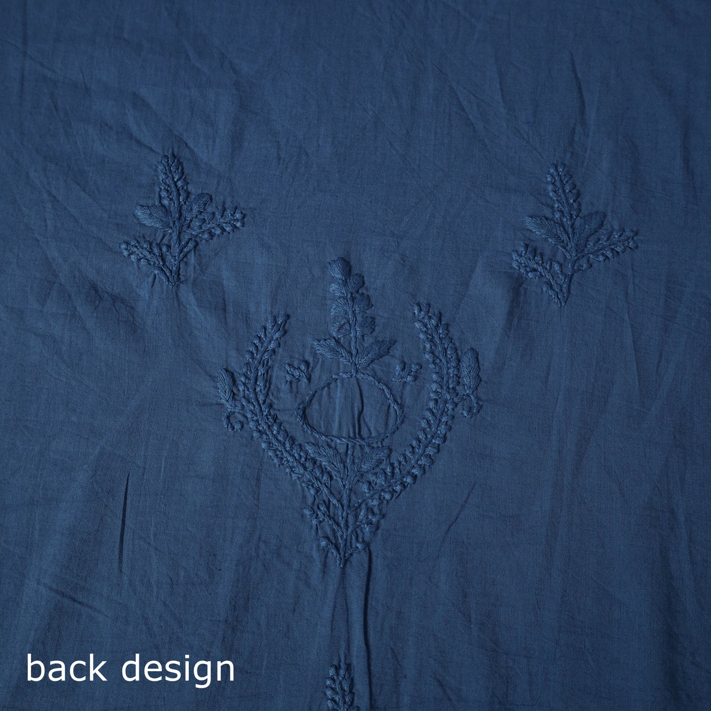 Hand Embroidered Mul Cotton Chikankari Unstitched Kurta Material (2.75M) 08