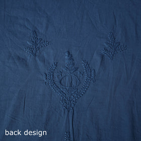 Hand Embroidered Mul Cotton Chikankari Unstitched Kurta Material (2.75M) 08
