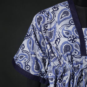 Purple - Hand Block Batik Print Cotton Kaftan (Short) 51