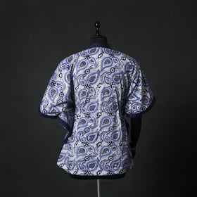 Purple - Hand Block Batik Print Cotton Kaftan (Short) 51