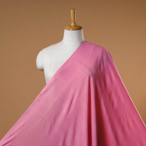 Pink - bamboo silk natural dyed pure handloom plain fabric