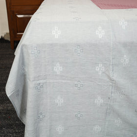 Grey - jacquard patchwork cotton double bed cover