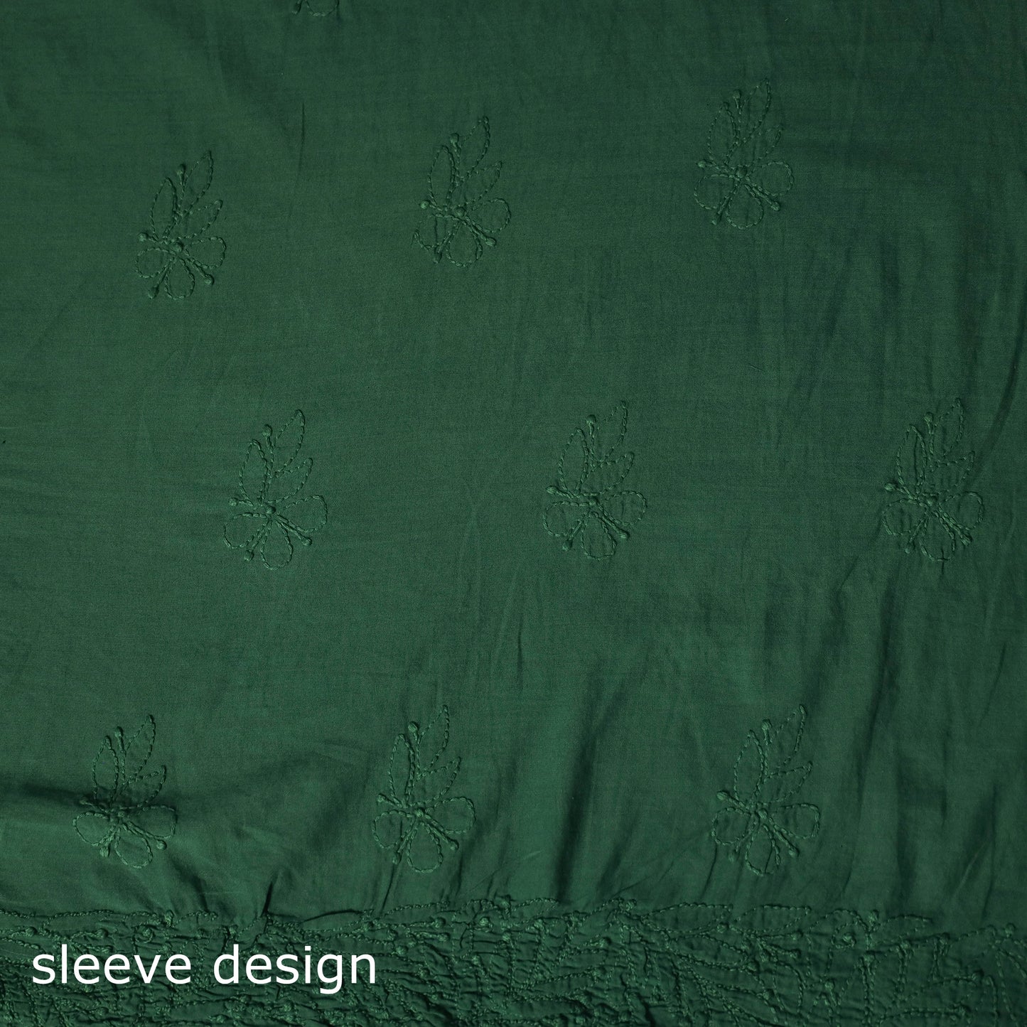 Hand Embroidered Mul Cotton Chikankari Unstitched Kurta Material (2M) 09