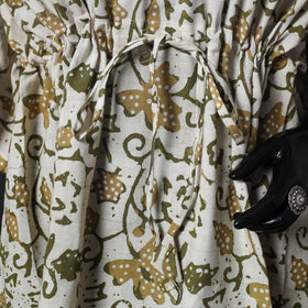 Beige - Hand Block Batik Print Cotton Kaftan (Short) 52
