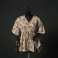 Brown - Hand Block Batik Print Cotton Kaftan (Short) 53