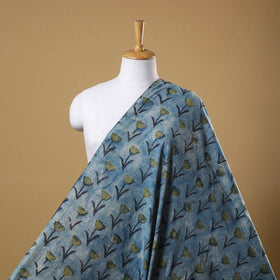 Blue Natural Dyed Bagru Ajrakh Dabu Print Fabric