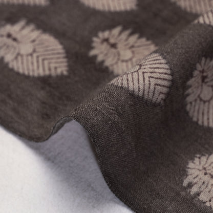 Black - Pure Wool Handloom Special Akola Hand Block Printed Fabric