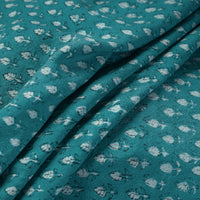 Green - Pure Wool Handloom Special Akola Hand Block Printed Fabric