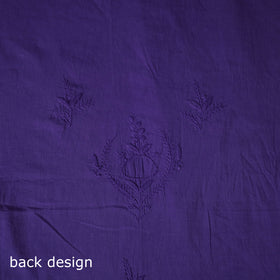 Hand Embroidered Mul Cotton Chikankari Unstitched Kurta Material (2.75M) 10