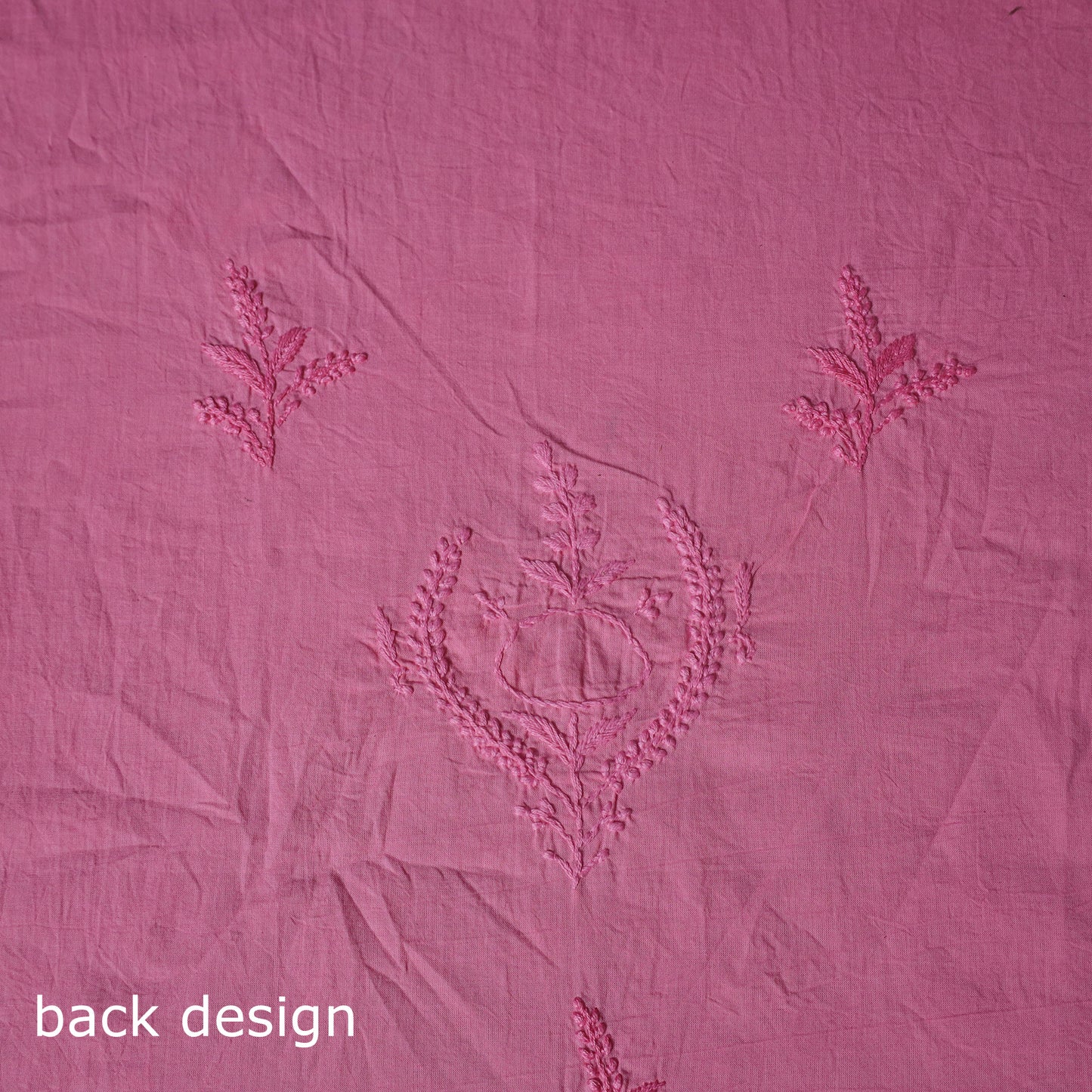 Hand Embroidered Mul Cotton Chikankari Unstitched Kurta Material (2.8M) 11