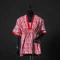 Pink - Hand Block Batik Print Cotton Kaftan (Short) 56