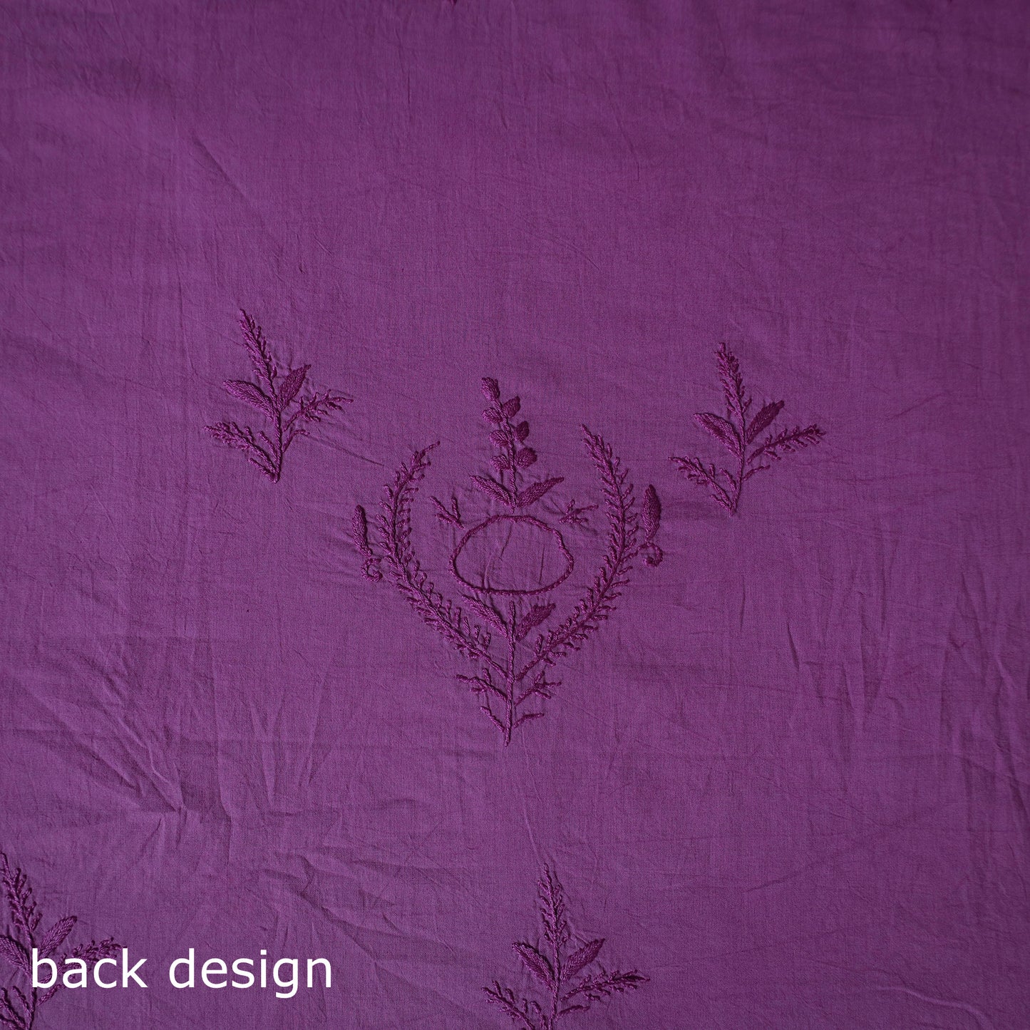 Hand Embroidered Mul Cotton Chikankari Unstitched Kurta Material (2.7M) 12
