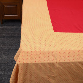 Beige - jacquard patchwork cotton double bed cover