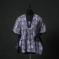 Blue - Hand Block Batik Print Cotton Kaftan (Short) 57
