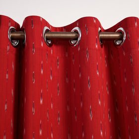  Cotton Door Red Pochampally Ikat Curtain