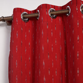  Cotton Door Red Pochampally Ikat Curtain