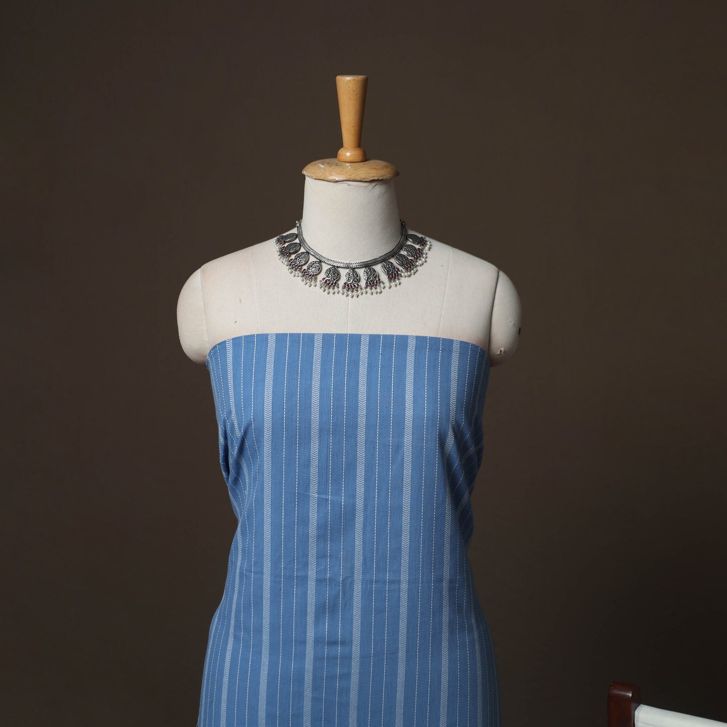 Jacquard Woven Pure Cotton 3pc Unstitched Dress Material Suit Set 56