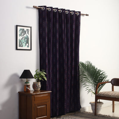 Buy Cotton Door Purple Pochampally Ikat Curtain
