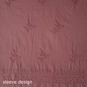 Hand Embroidered Mul Cotton Chikankari Unstitched Kurta Material (2.7M) 13