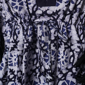 Blue - Hand Block Batik Print Cotton Kaftan (Short) 57