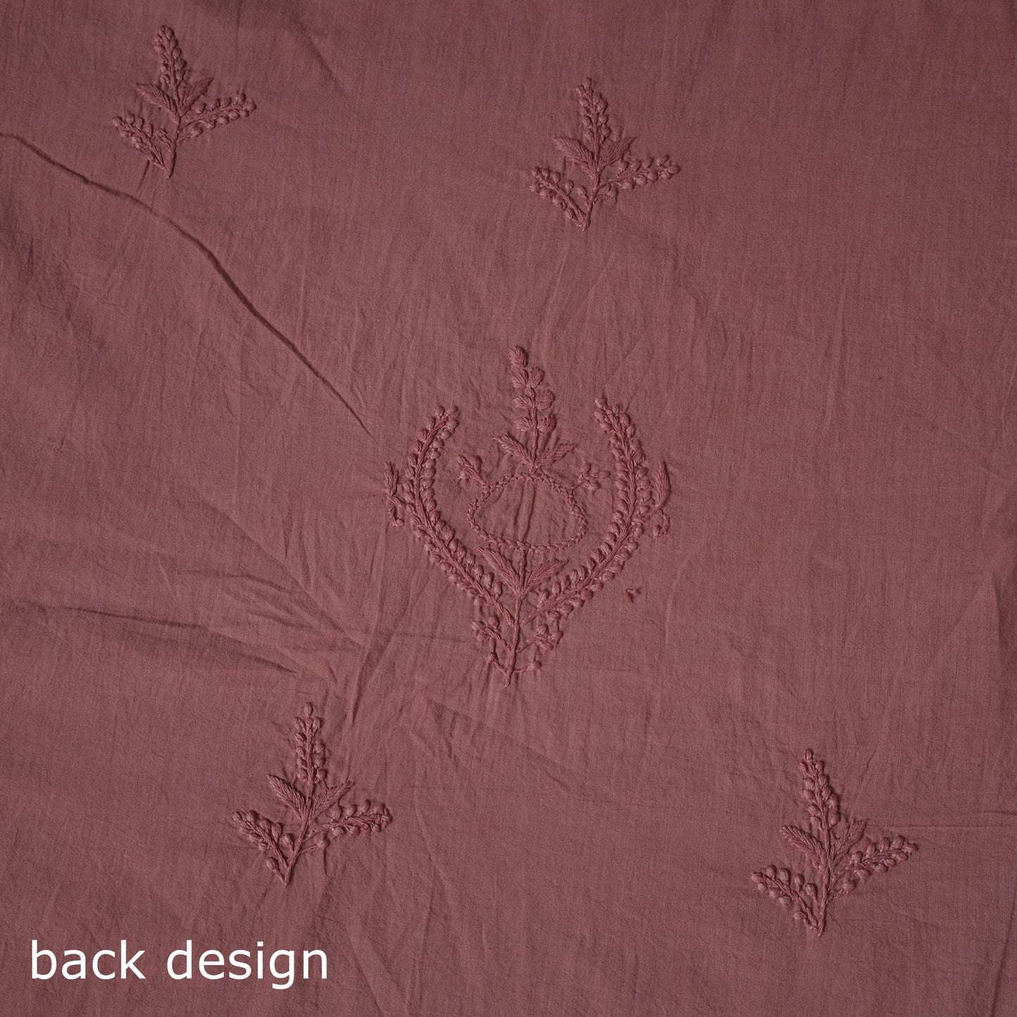 Hand Embroidered Mul Cotton Chikankari Unstitched Kurta Material (2.7M) 13