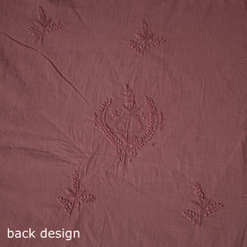 Hand Embroidered Mul Cotton Chikankari Unstitched Kurta Material (2.7M) 13