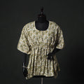 Green - Hand Block Batik Print Cotton Kaftan (Short) 58